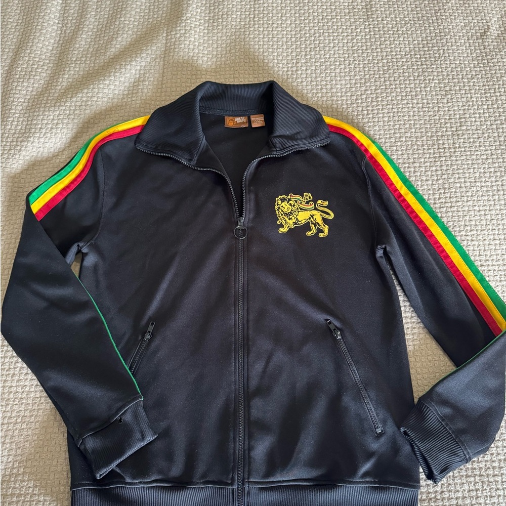 Retro Large 3 Stripes Rasta Jacket - Gem